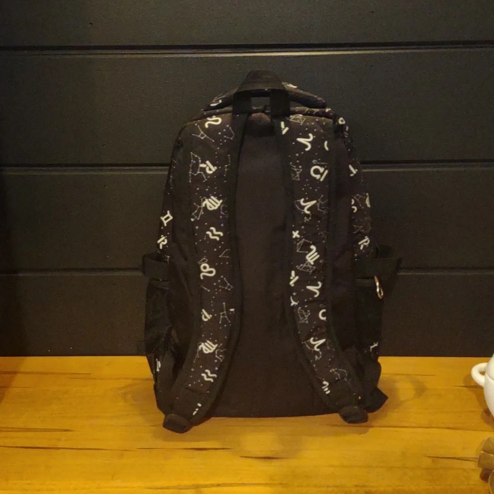 Ruipai Black Backpack‎ with Zodiac Patterns